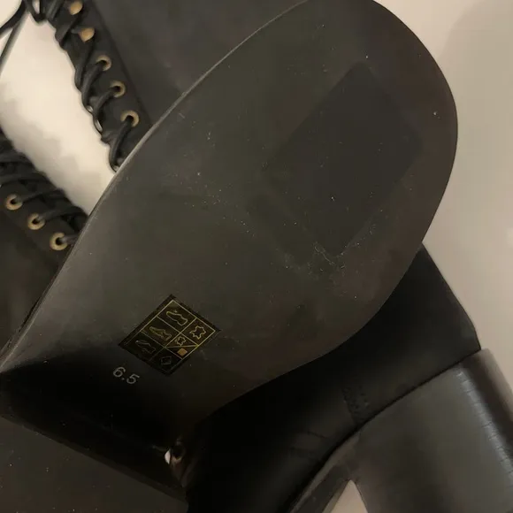 Jeffrey Campbell Black Lace Up Boots