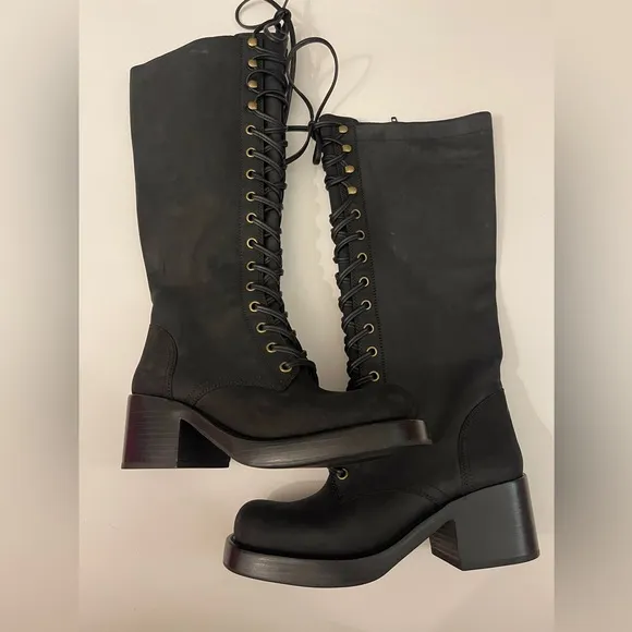 Jeffrey Campbell Black Lace Up Boots