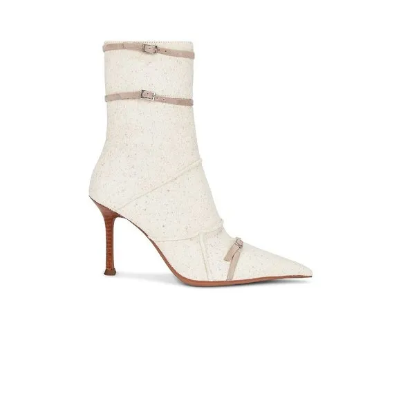 Jeffrey Campbell Command-F Boots in Beige Brown Combo