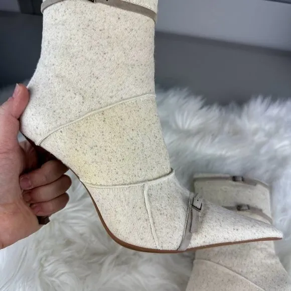 Jeffrey Campbell Command-F Boots in Beige Brown Combo
