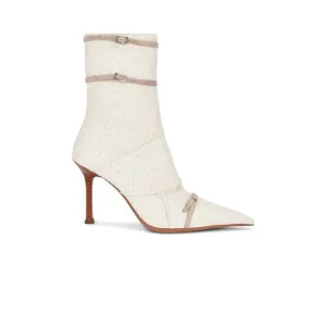 Jeffrey Campbell Command-F Boots in Beige Brown Combo