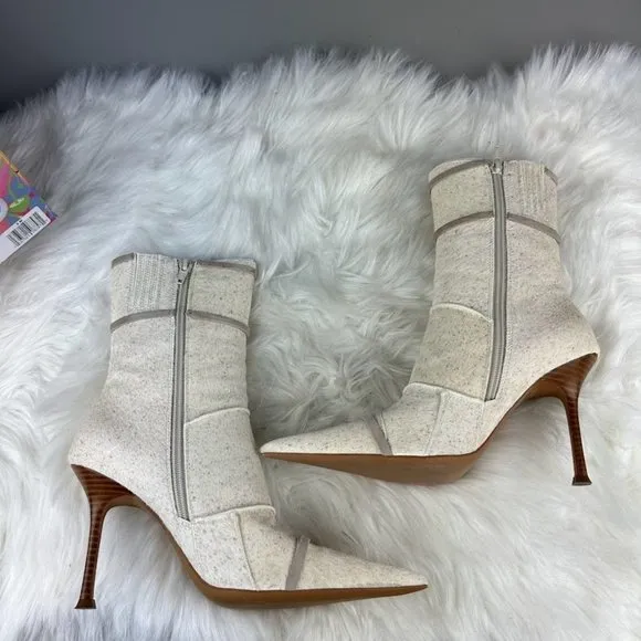 Jeffrey Campbell Command-F Boots in Beige Brown Combo