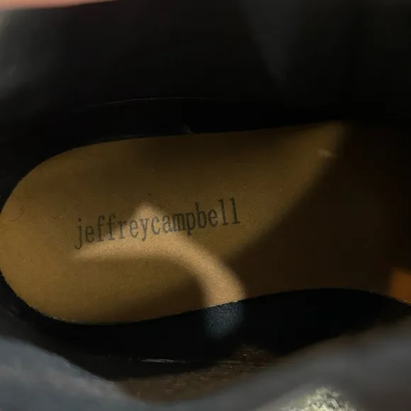 Jeffrey Campbell Play Black Lug Sole Waterproof Chelsea Boots Size 8