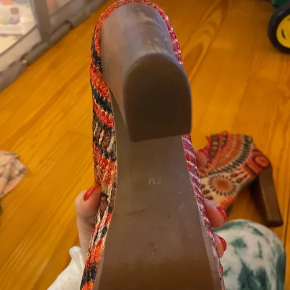 Jeffrey Campbell Red and Orange Lace Up Boots