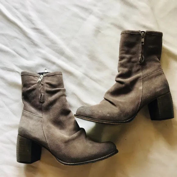 Jeffrey Campbell Women's Suede Ankle Boots -gray /taupe
