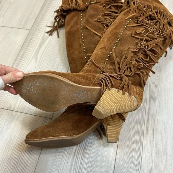 Jeffrey Campbell x Free People Dallas Boot Suede Over The Knee Studded Size 10