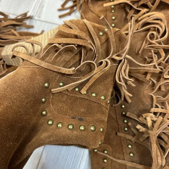 Jeffrey Campbell x Free People Dallas Boot Suede Over The Knee Studded Size 10