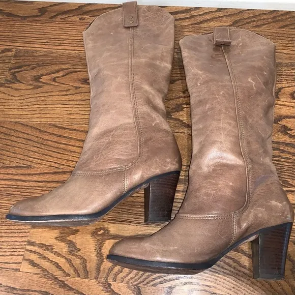 Jessica Bennett Brown Leather Riding Boots 9.5
