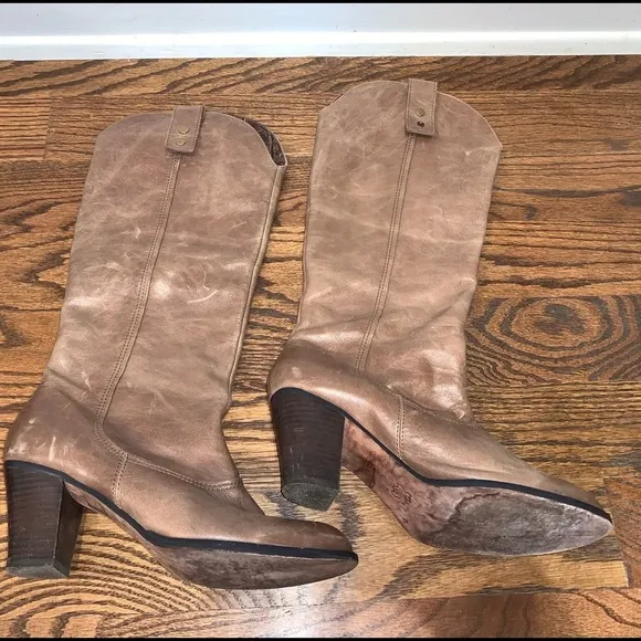Jessica Bennett Brown Leather Riding Boots 9.5