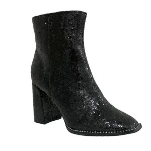 JESSICA SIMPSON SILVYA Women's Booties Block Heel Ankle Boots Black Size 8.5