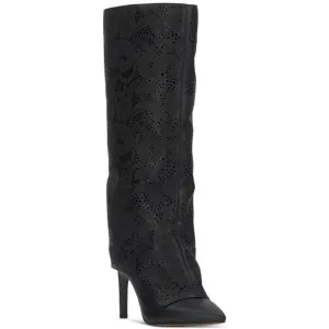 JESSICA SIMPSON Women's Brykia Cuffed Pointed ToeLace Cut, Black Size 6.5M