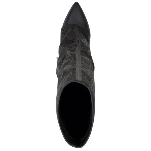 JESSICA SIMPSON Women's Brykia Cuffed Pointed ToeLace Cut, Black Size 6.5M