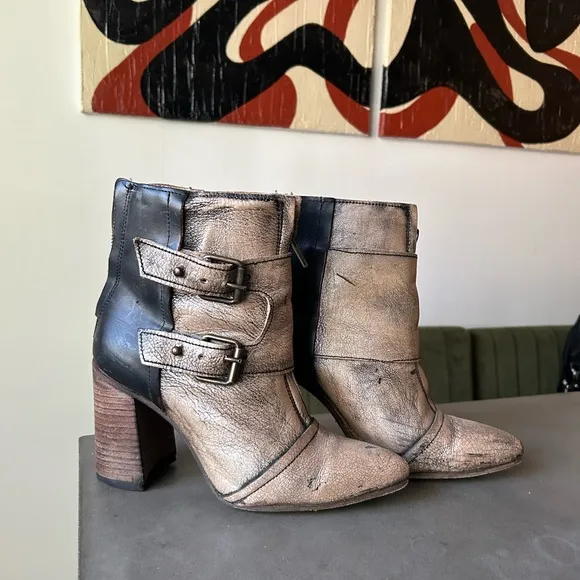 Joey - Women's Tan Leather Ankle Boots