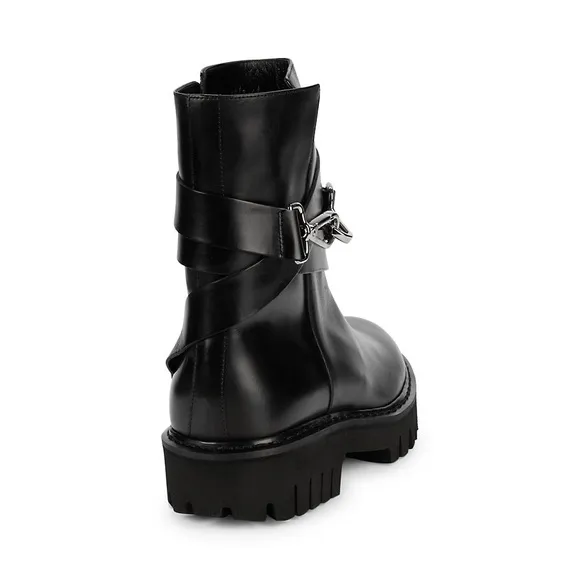 John Galliano Leather Slip-on Combat Boots