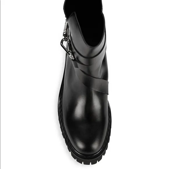 John Galliano Leather Slip-on Combat Boots