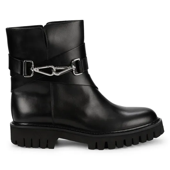 John Galliano Leather Slip-on Combat Boots
