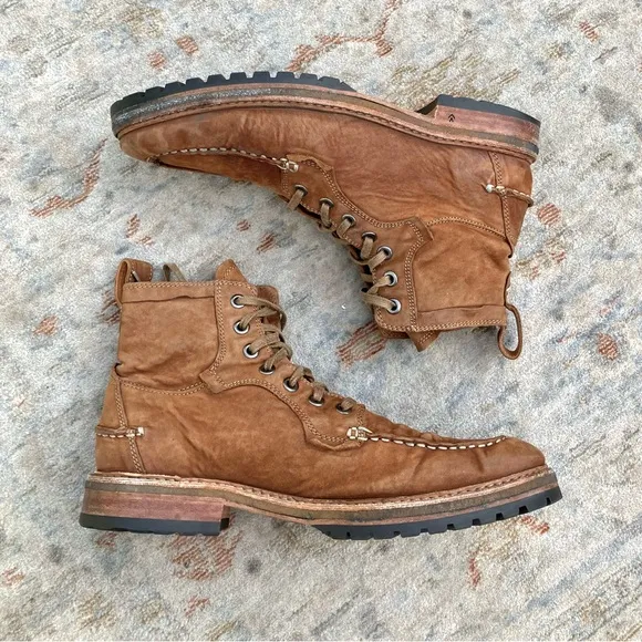 John Varvatos Brown Suede Boots Sz 12