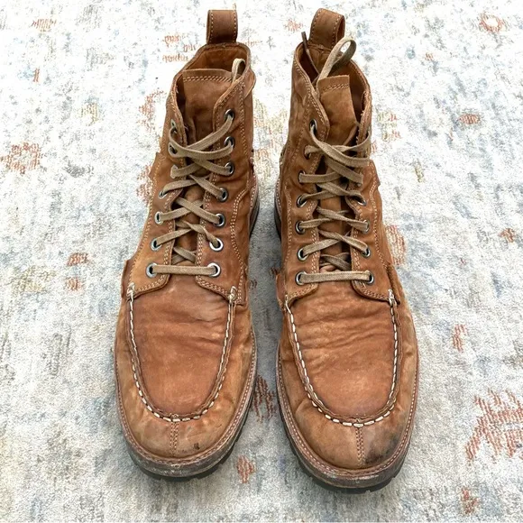 John Varvatos Brown Suede Boots Sz 12