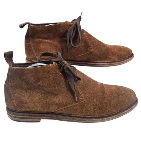 John Varvatos Mens 10.5 Suede Zander Lace Up Chuckka Boots