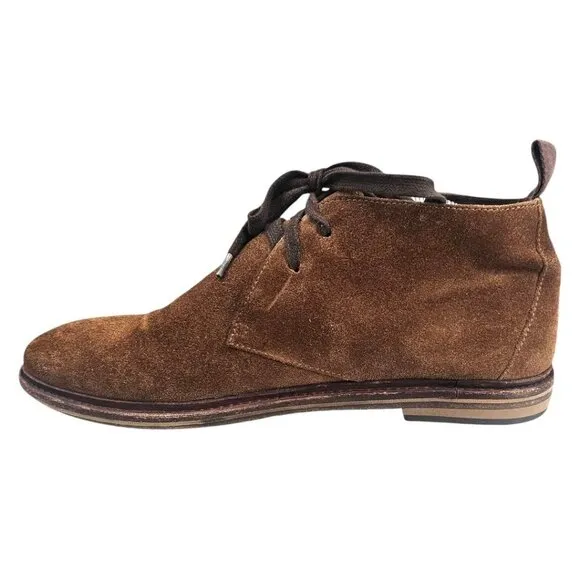 John Varvatos Mens 10.5 Suede Zander Lace Up Chuckka Boots
