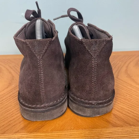 John Varvatos Suede Boots Mens Size 10 Brown Lace Up Ankle Chukka Boot