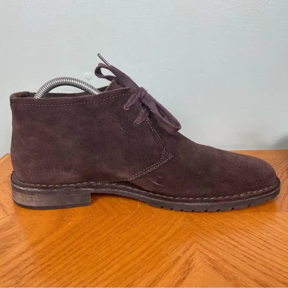John Varvatos Suede Boots Mens Size 10 Brown Lace Up Ankle Chukka Boot