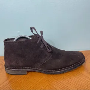 John Varvatos Suede Boots Mens Size 10 Brown Lace Up Ankle Chukka Boot