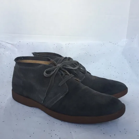 John Varvatos USA Gray Suede Lace Up Chukka Shoe Boot - Size 11.5 M