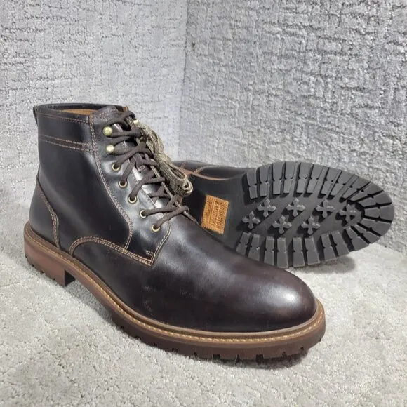 Johnston &amp; Murphy Barrett Men's Size 11M US Dark Brown Leather Boots 201992