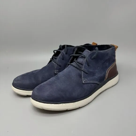 Johnston &amp; Murphy Farley Chukka Boot Navy Oiled Nubuck Size 10.5 Men’s