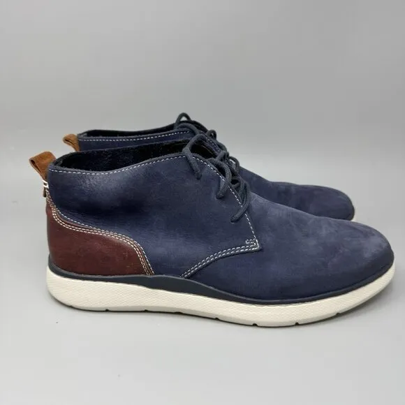 Johnston &amp; Murphy Farley Chukka Boot Navy Oiled Nubuck Size 10.5 Men’s
