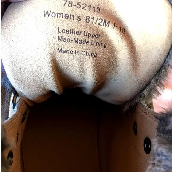 Johnston &amp; Murphy Taupe Suede Fur Trimmed Booties size 8.5
