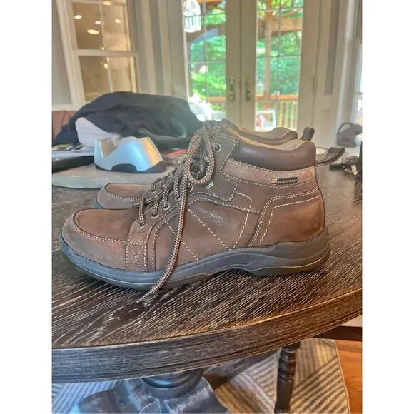 Johnston &amp; Murphy RIDGEMONTTRK Brown Leather Waterproof Ankle Boots sz 9 EUC