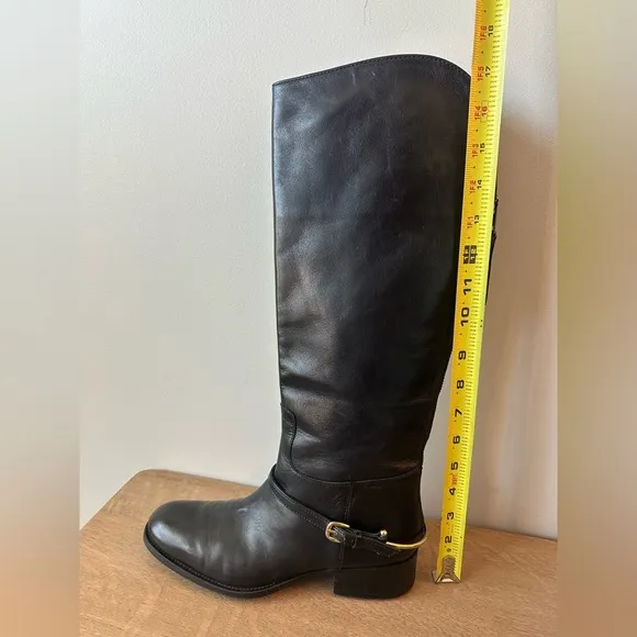 Johnston and Murphy Women's 7.5 Boots Leather High Black Riding