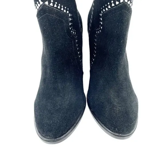 Joie Monte Black Suede Leather Studded Ankle Booties SZ 38 EU New $365