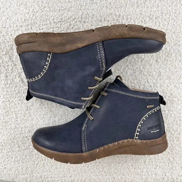 Josef Seibel Boots Womens 39/US 8-8.5 Ocean Blue‎ Conny 56 Sherpa Lined Comfort