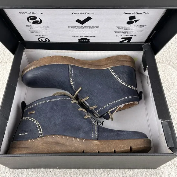 Josef Seibel Boots Womens 39/US 8-8.5 Ocean Blue‎ Conny 56 Sherpa Lined Comfort