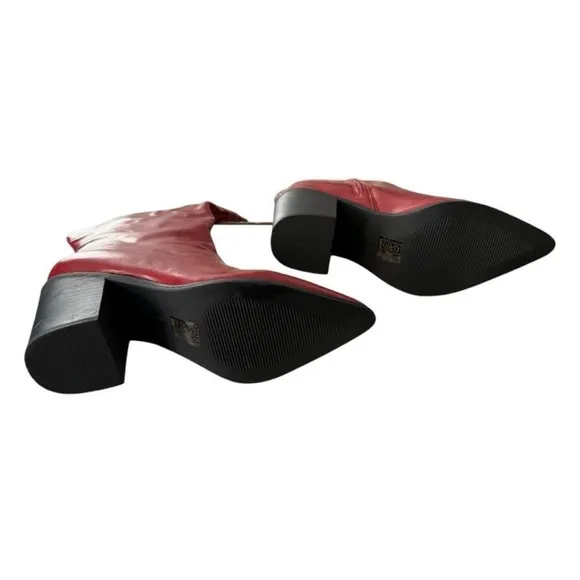 Journee Collection Red Heeled Boots with Slouchy Design Journee Daria Tall Boot