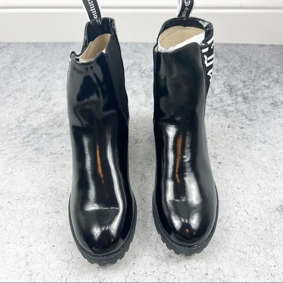 Juicy Couture One-Up Women's Heeled Chelsea Boots Black Size 7.5 8.5 NEW