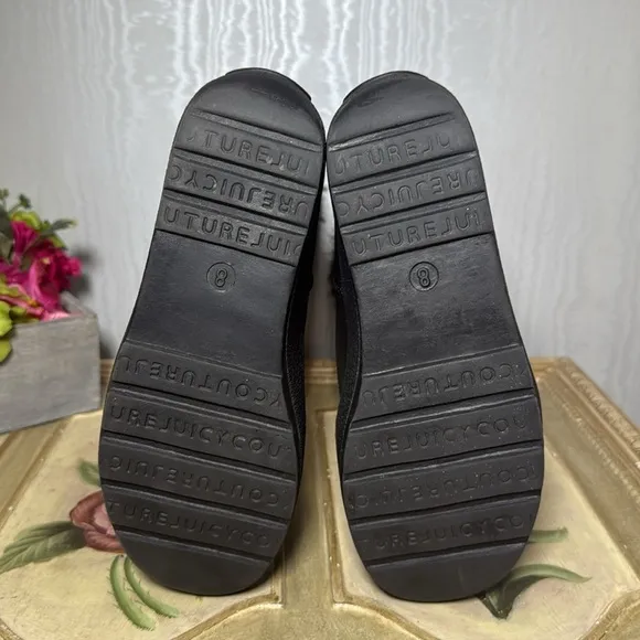 Juicy Couture Snow Flurry Faux Fur Lined Quilted Winter Wedge Zip Up Boots Sz 8