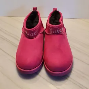 Juicy Kerri Furry Pink Boots Size 7