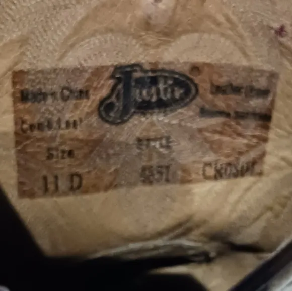 JUSTIN BOOTS 11D BROWN‎ TAN