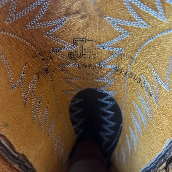 Justin Brown Leather Cowboy Boots