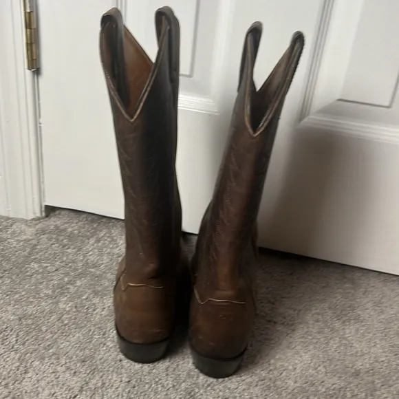 Justin Brown Leather Cowboy Boots