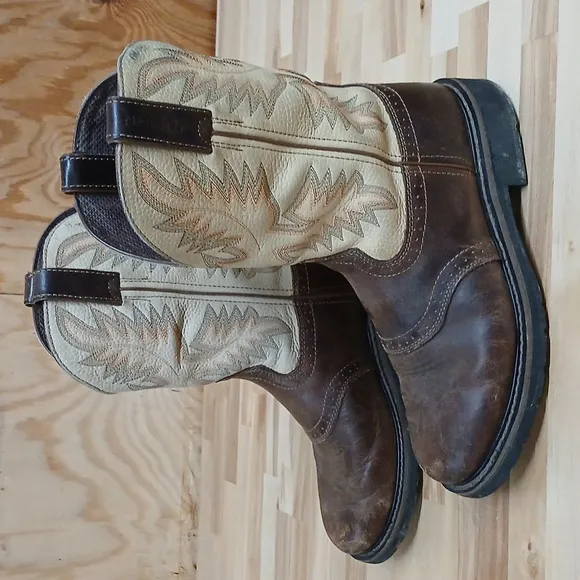 Justin Brown Western Rodeo Boots Size 10D