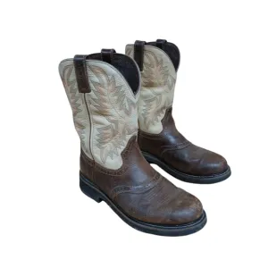 Justin Brown Western Rodeo Boots Size 10D