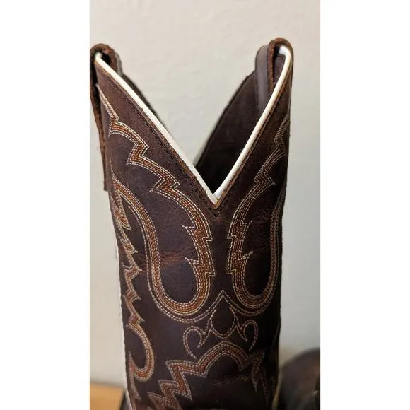 Justin Gypsy Brown Leather Round Toe Pull On Cowgirl Boots Womens Size 7B