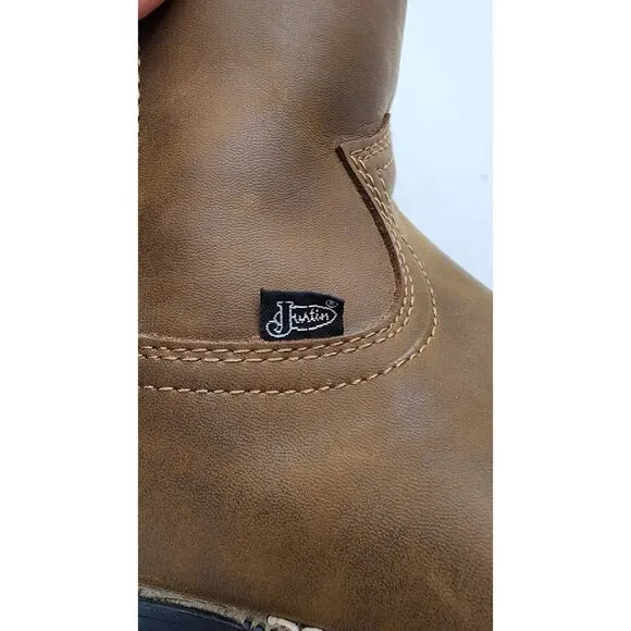 Justin Roper Basics Boots JB3001 Brown Men's Size 8EE Cowboy Boots