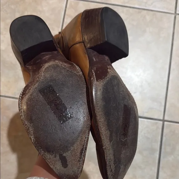 Justin Sz 9 D Brown Leather Cowboy Boots
