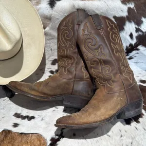 Justin Western Leather Boots Size 10.5D